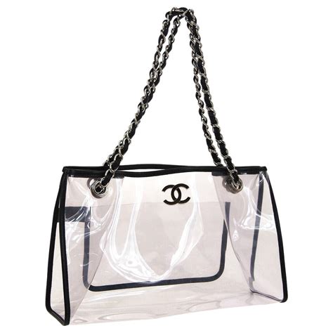 chanel clear tote|chanel large tote bag price.